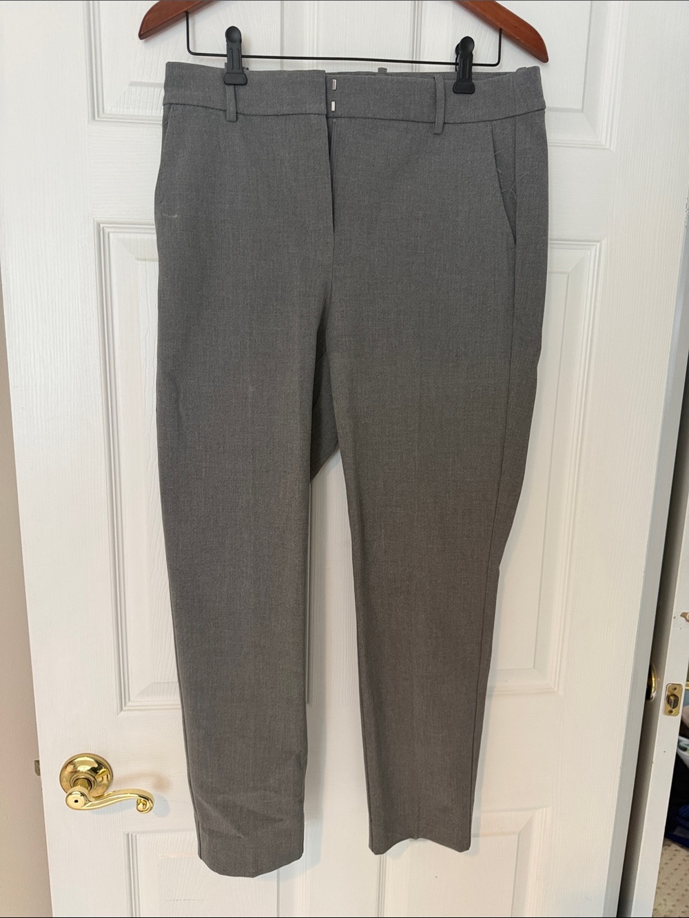 J. Crew Women's Ruby Gray Straight-Leg Dress Pants